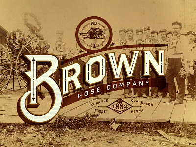 Brown Hose Co. lettering logo retro typography vintage
