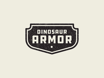 Dinosaur Armor 2 armor armour badge dinosaur exhibit logo museum shield vintage