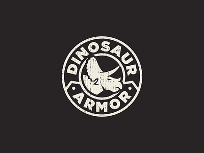 Dinosaur Armor 3 armor armour badge circle circle logo dinosaur exhibit illustration logo museum vintage