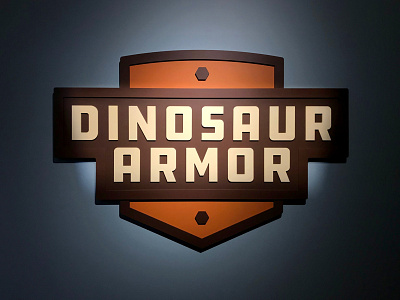 Dinosaur Armor Exhibit Logo Installation armor armour badge dinosaur exhibit logo museum vintage