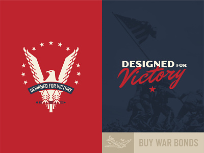 Designed for Victory badge history logo museum victory vintage vintage font vintage logo world war 2 world war ii ww2 wwii