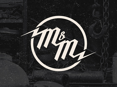 M&M Logo lightning logo typography welding