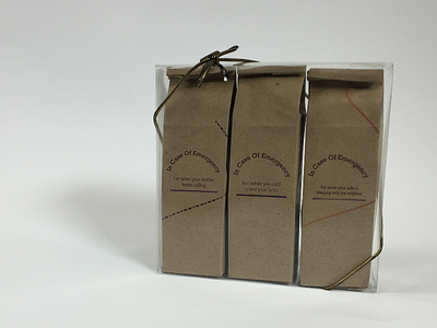 Situational Packaging for Shot Bottles alcohol humor packaging paper bag quirky