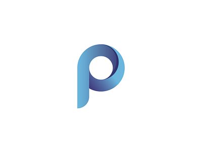 P logo gradient illustration logo p