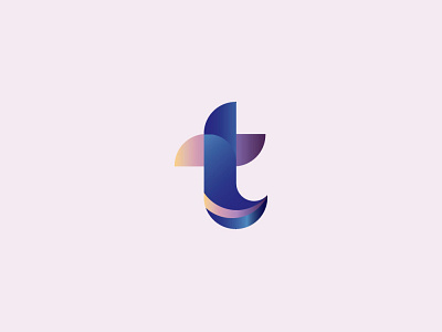 Personal T logo design illustration logo t