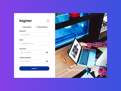 Sign up Light Form app design form light login register sign up ui web application