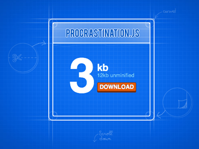 Procrastination.Js blue blueprint download home procrastination website