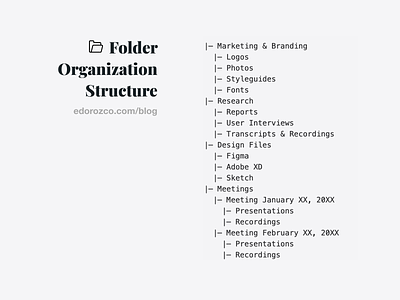Folder Organization Structure