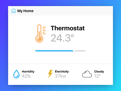 Home Monitoring monitoring temperature thermostat ui