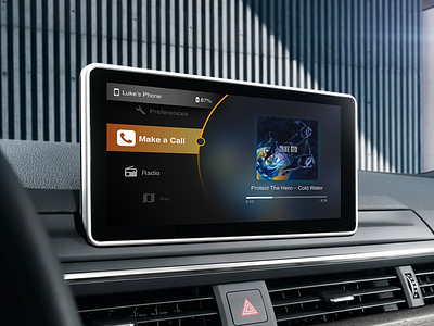 Car UI car music player physical interfaces ui