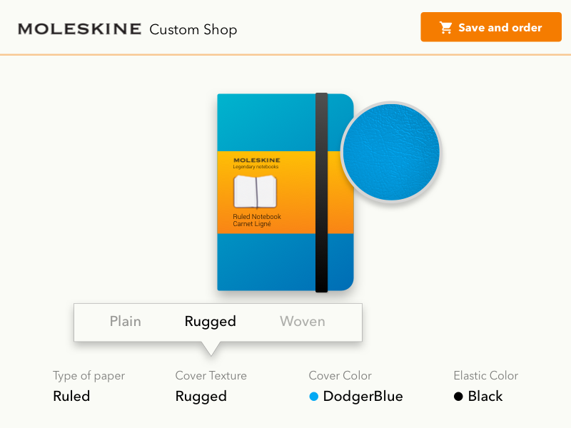 Moleskine Product Customization by Ed Orozco on Dribbble