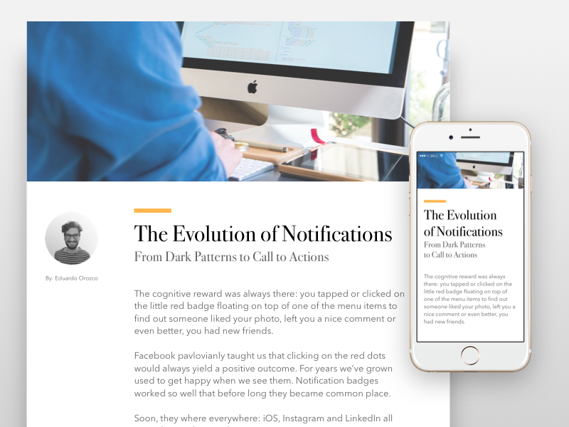 Blog Post elegant responsive post blog 100 dailyui
