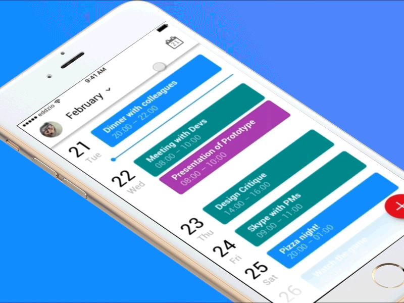 Calendar Display 038 calendar dailyui flinto google calendar mobile prototype