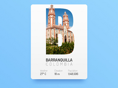 045 Info Card 100 barranquilla card city dailyui info card