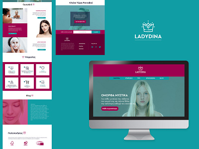 Ladydina beauty logo beautywebsite branding design graphic design graphicdesign illustration logo makemyweb minimal photoshop web webdesign website website design websites
