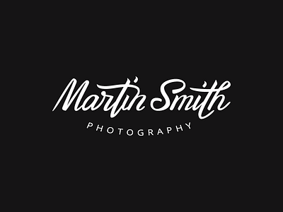 Logo Design - Martin Smith Photography black and white brush lettering custom type hand lettering lettering logo logo design photography typography