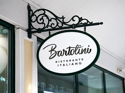 Bartolini Logo black and white brush calligraphy brush lettering design hand drawn hand lettering handmade lettering logo restaurant ristorante