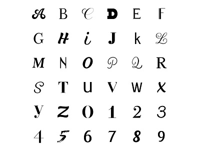 36 Days Of Type - 4th edition lettering sans serif script serif slab serif type type design typography