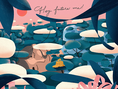 Illustration for Hey Future Me Campaign abstract affinity designer art artist artwork digital art digital artist digital illustration digital work drawing illustration mental health plants procreate