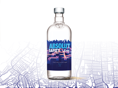 Packaging design: Absolut vodka & Uber collaboration, bottle