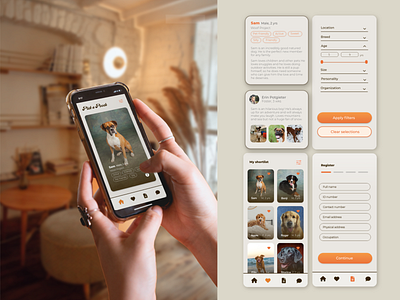 UI/UX App design: Tinder Dog adoption