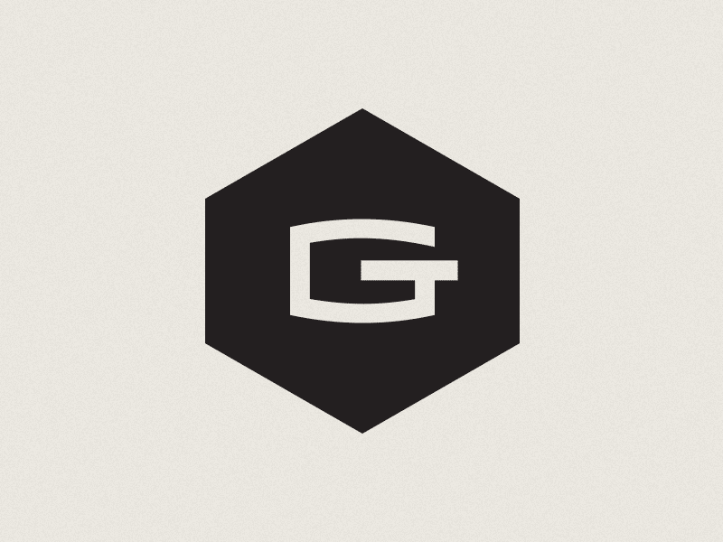 Glad to be Here icon letters logo logotype type
