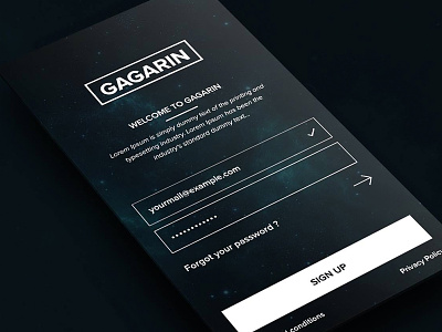 App Login Page app design login minimal screen sharp space