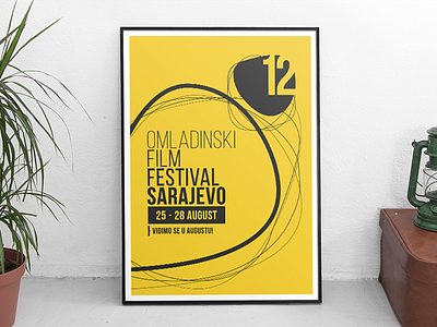 Film Festival Poster clean festival film fyler poster print yellow