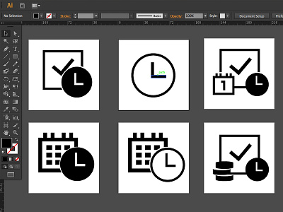 Icons - Project Management calendar icons minimal mono project management time ui