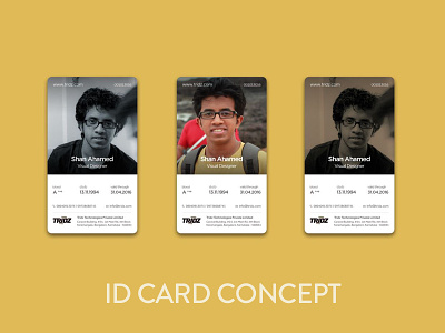Staff Identification Card Design card concept id id card photo identity print