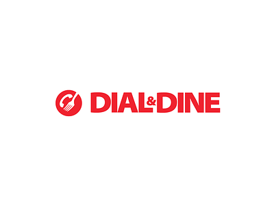 Dial & Dine identity logo red restaurant logo
