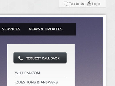 Ranzom Website UI button interface menu ui web