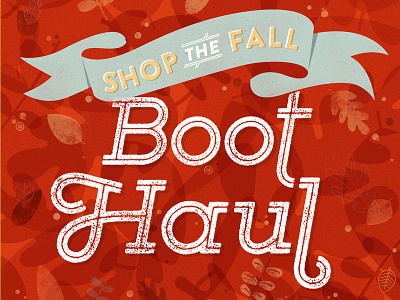 Fall Boot Haul autumn banner boots brandon printed fall gist leaves marketing shop signs