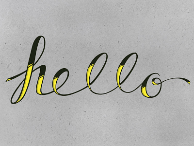 Hello hand lettering hello illustrator script type typorgraphy vector