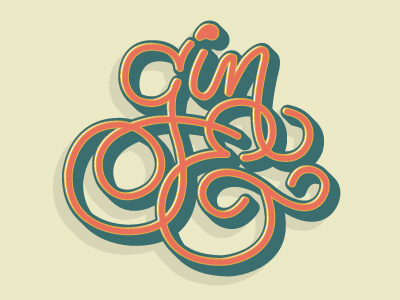 Gin ampersand drink gin juice tonic type typography wip