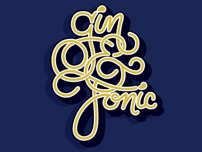 Gin And Tonic drink gin tonic type typography