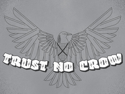 Trust No Crow animal bird crow game of thrones line art