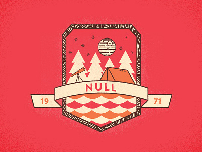 House Null badge banner camping crest logo skillshare star trek star wars stars telescope tent trees