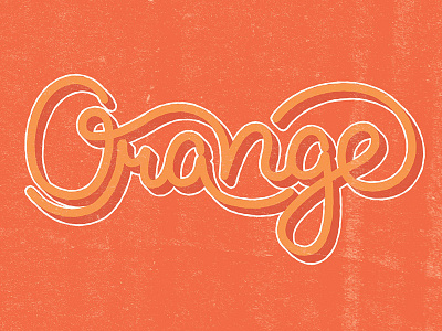 Orange illustrator lettering orange type