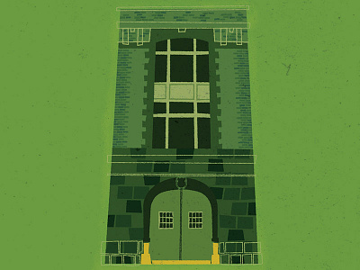 Ghostbusters HQ building firehouse ghostbusters illustrator mid century movies vector