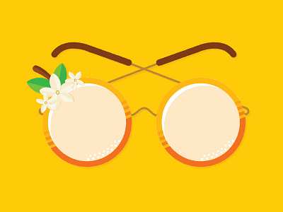 Sunnies For Sunny Fla florida flowers fruit illustrator orange orange blossom sunglasses