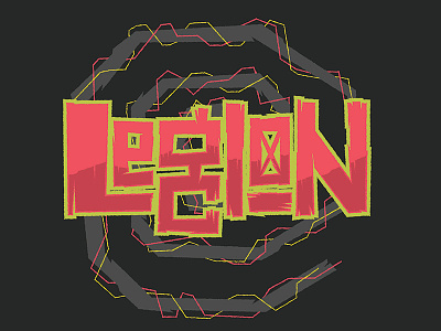 Legion hand lettering illustrator legion marvel typography