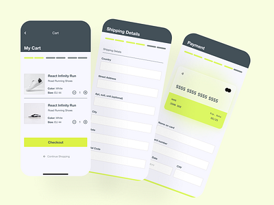 Credit card checkout form app design mobile ui ux