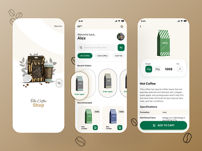 Coffee Shop App Design