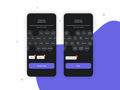 Onboarding UI for music app #3 animation onboarding