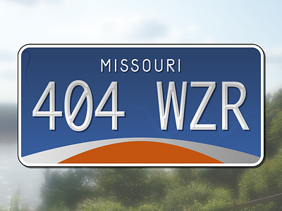 Missouri License Plate Concept concept license minimalist missouri plate