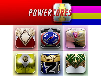 PowerCores Promos avatars design icon icons illustration power rangers