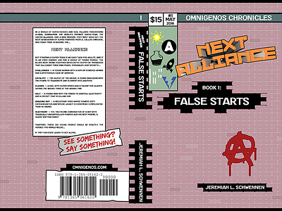 Next Alliance False Starts Cover Final book cover comic comic style next alliance
