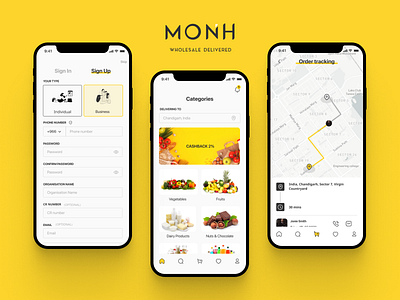 MONH - groceries delivery app