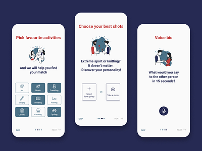 Dating app onboarding app dating design onboarding ui